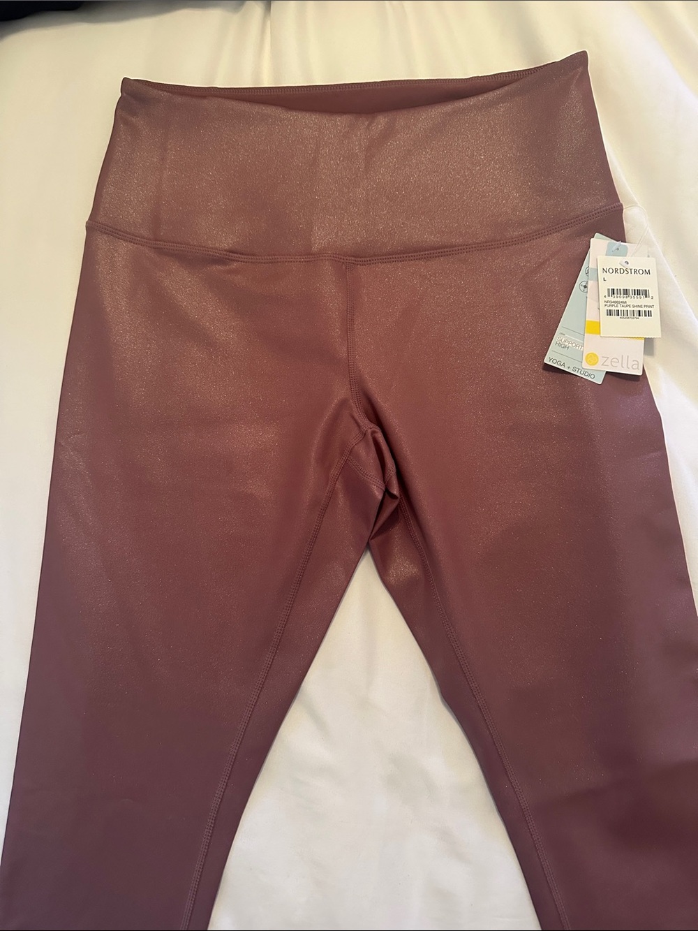 Zella Purple Mauve Shine High-Waist Leggings NWT